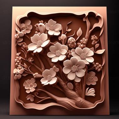 3D модель Цвітіння сакури (STL)